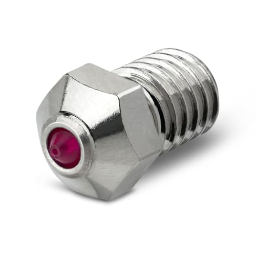 Ruby Nozzle 0.4mm for E3D V6 Hotend, Prusa i3 MK3S / MINI, Anycubic i3 Mega/Kobra/Kobra Neo 3D Printer and More, Hardened & Abrasion Resistant, Nickel Plated Copper - size: Ruby, style: 0.4mm Nickel Plated Copper