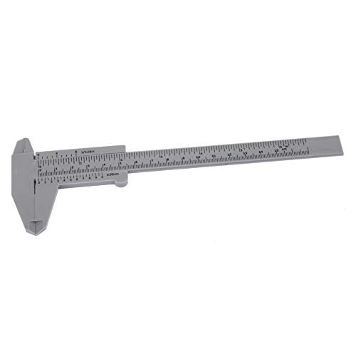 Eujgoov Plastic Vernier Caliper 150mm Double Rule Scale Measuring Tool - color: Gray