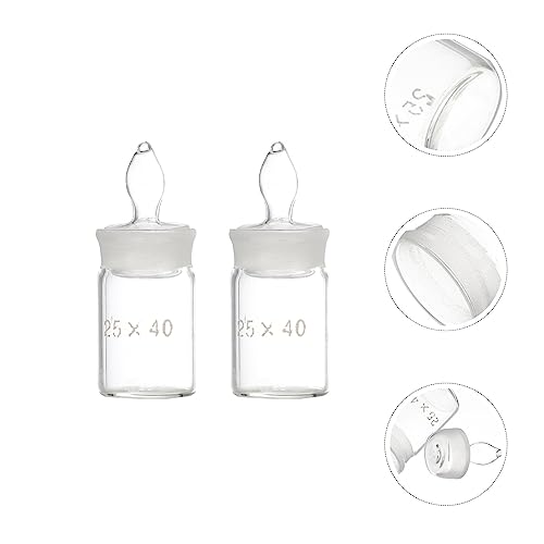 Hemobllo Weighing Bottle Flat Low Form 2 X Bottles - size: Tall Form - 25x40mm