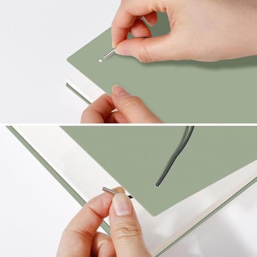 AHGXG Dotted Journal, Grid Spiral Notebook, 110 Pages, A4 (8.5" x 11") - color: Sage Green, style: A4-Dotted