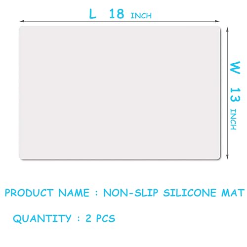 Large Clear Silicone Craft Mats: 13"W x 18"L Heat Resistant Non Slip - color: Translucent(2pcs), size: 13"W x 18"L