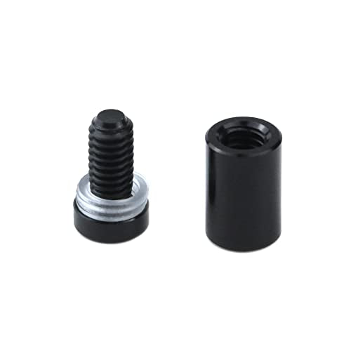 Antrader 8Pcs 1/2"×3/4" Glass Standoff,Aluminum Sign Standoff Screws,Black - color: Matte Black, size: 1/2" x 3/4" (13 x 19mm)-8Pcs