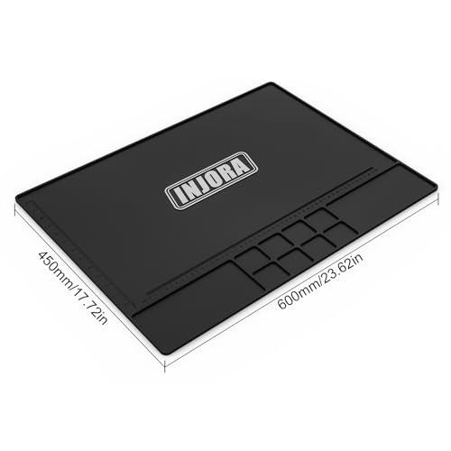 INJORA RC Silicone Pit Mat Work Mat for RC Car Upgrade (600x450mm)