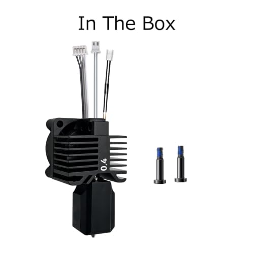 Bamboo Lab X1 X1C Hotend Assembly Complete with Hardened Steel 0.4mm Nozzle,Ceramic Heater, Thermistor, Cooling Fan for X1 Series 3D Printer Extruder Heating Block Replacement - size: 0.4MM, style: X1 Series
