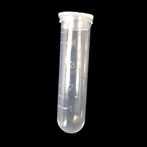5ml 300 PCS Plastic EP Tube Round Bottom Centrifuge Tube, Graduated Centrifuge Tube with Snap Cap Polypropylene, Autoclavable (Clear) - color: Clear
