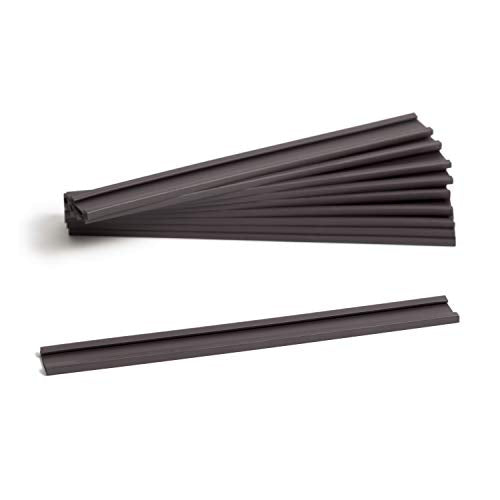 U Brands Magnetic Label Holders, 6" x .5", Black, 10 Pack, Reusable Magnetic Card Holders for Shelving, Warehouse Racks, File Cabinets, and Metal Surfaces - size: 6" X .5", style: 10 Pack