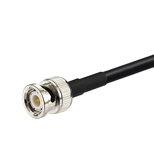 Bingfu BNC Male to Female Bulkhead Mount RG58 Coax Jumper Cable 60cm 2 feet 2-Pack for Wireless Microphone System Receiver Amateur Mobile CB Radio UHF VHF Ham Radio Antenna - size: 60cm / 2 feet - 2 Pack