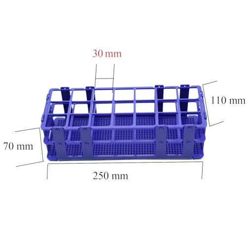 3 Pcs Detachable Plastic Test Tube Rack, 21 Holes Each, 30mm Diameter - color: Blue, size: 21 Holes-30mm