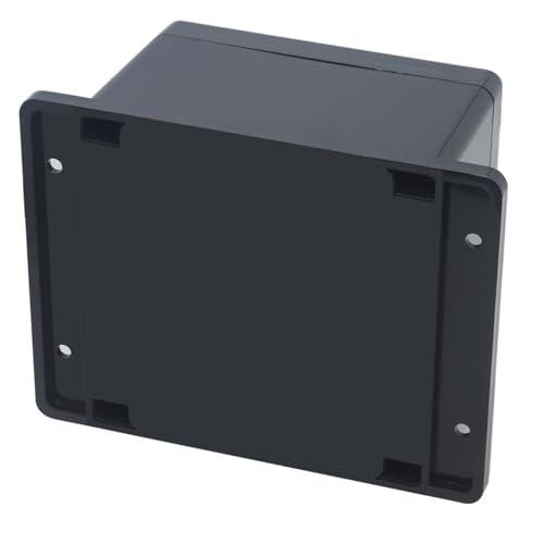 Project Box ABS Black Electrical Boxes IP65 Outdoor Waterproof Box Electronic Junction Box Fixed Ear Power Enclosure with Cable Glands for DIY Project 4.72x4.72x2.95 inch (120x120x75mm) - size: 4.72"x4.72"x2.95"