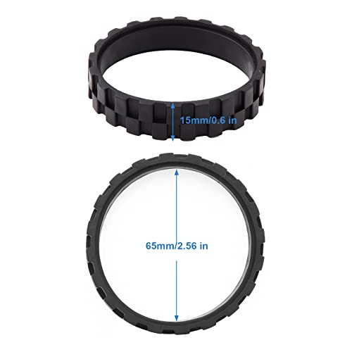 Replacement Tire Compatible with IRobot Roomba Wheels Series 500, 600, 700, 800, 900 and I3, I6, I7, E5, E6, J9 Non-slip, high wear resistance Tire for irobot roomba wheel replacement (2 Pack)