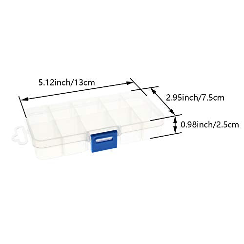 Utoolmart 4 Pcs 5.1 x 3 x 1 inches Translucent Tool Box Tool Organizer, Plastic Hardware Box Storage for Hardware, Screws, Bolts, Nuts, Nails, Beads, Jewelry - size: G130 Part box 4pcs