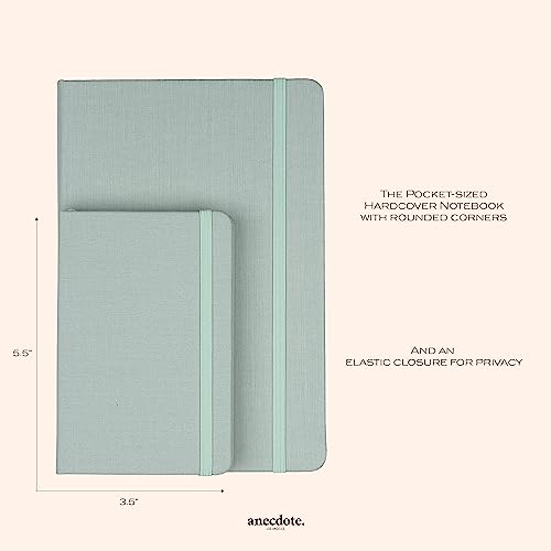 Anecdote Journal Notebook (5.5"x3.5" Pocket Size) 192 Lined Pages Hardcover - color: Dutch Blue, size: 5.5" x 3.5"