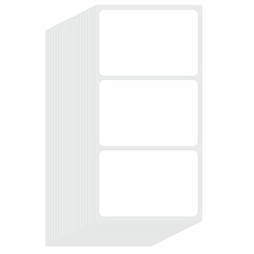 Hybsk 60 PCS Rectangle Removable Labels for Jars Containers Pantry Stickers- No Messy Residue After Use with Easy Write Surface (2 x 3 inch) - size: 2 x 3 inch