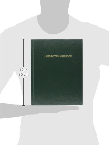 BookFactory Lab Notebook (0.25" Grid), Green, Hardbound, 96 Pages - color: Green, size: 8 x 10 - 96pg