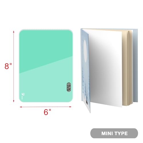 Small Glass Desktop Whiteboard with Clock, Mini Pure Glass Dry-Erase, Mint - color: Clock Mint