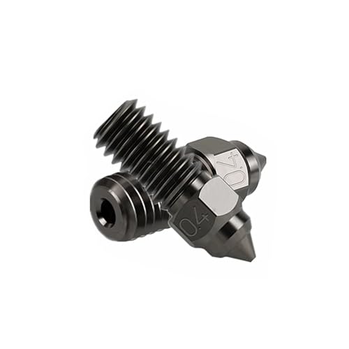 2 Pack High Temperature Wear Resistance Hardened Steel Nozzles for ELEGOO Neptune 4/Pro 3D Printer Parts… (0.4mm) - size: 0.4mm