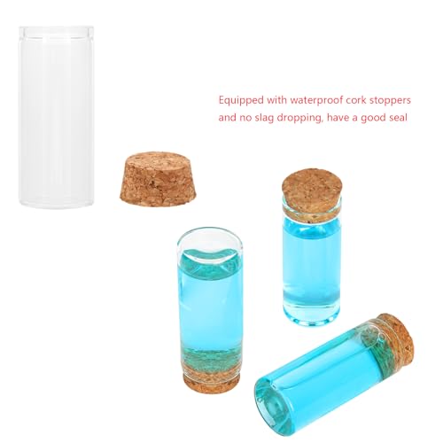24PCS 30ml Glass Test Tubes with Cork Stoppers, 30x70mm Liquid Sample Vials - color: with Cork Stoppers, size: 30ml
