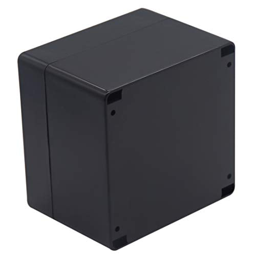 2 Pack Project Box IP65 Waterproof Junction Box ABS Plastic Black Electrical Boxes DIY Electronic Project Case Power Enclosure 4.72"x4.72"x3.54"(120x120x90mm) - size: 4.72"x4.72"x3.54"(2Pcs)