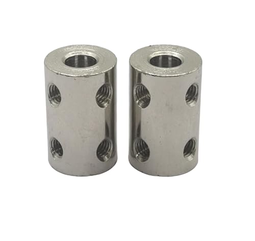 5Pcs 6mm to 6mm Bore Rigid Coupling Set,Steel Rigid Motor Shaft Coupler Adapter with Screws for CNC Machine 3D Printer RC Motor Accessories and DIY - size: 6mm to 6mm