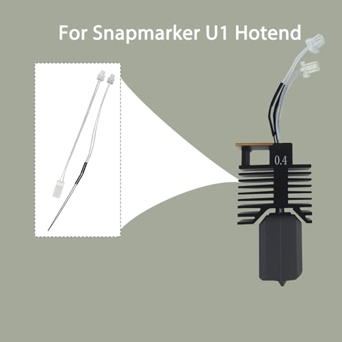 4PCS U1 Hotend Ceramic Heating core for Snapmaker U1 Extruder, 24V 48W Fast Heating Ceramic Replacement Parts for Snapmaker U1 3D Printer - style: Hotend Ceramic Heating Kit