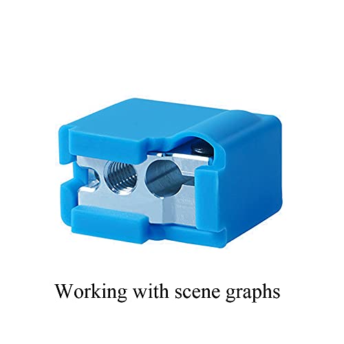 Hahiyo 3D Printer Silicone Sock Cover Help Heat Stabilize Cooling Hold Secure Easy Clean Replace for E3D Volcano Print Part 5pcs Blue - size: E3D Volcano Print Silicone-5Pcs