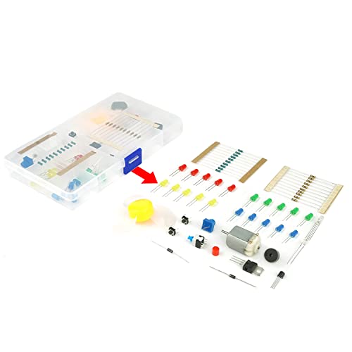 ELECFREAKS microbit Starter Kit 24 Accessories Micro:bit Basic Coding Electronics Kit, microbit Makecode Learning Kit with Guidance Manual (Without Micro: bit) - size: 83 x 55 millimeters