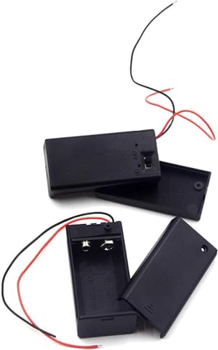 (Pack of 2 9v Battery Holder, 9 Volt Battery Holder with Switch, 9v Battery Case with Switch