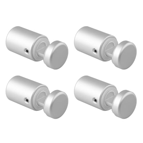 Side Clamp Standoffs 3/4" x 1" Solid Aluminum, Edge Grip Sign Standoffs for Glass, Burglarproof Sign Standoff, Standoffs Hardware, for Acrylic, Glass, PVC, Glass Panel with 2 pcs Spacers - color: Silver, size: 20 PC