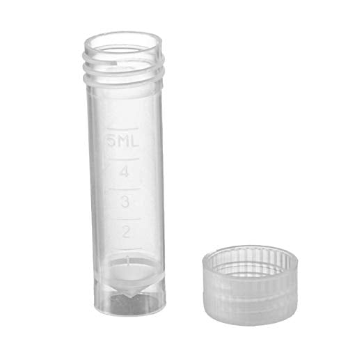 50Pcs 5ml Plastic Sample Bottle Vial Storage Container for Laboratory Lab