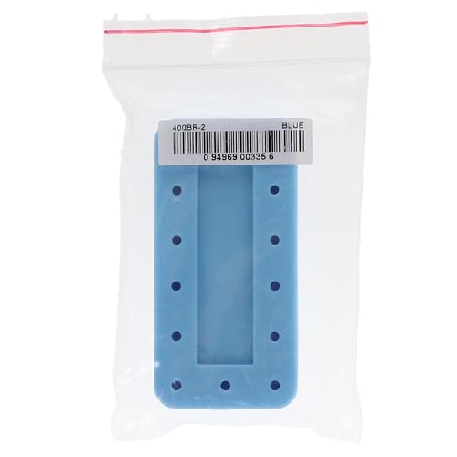 400BR-2 Rectangular 14 Dental Bur Block Blue, 3" x 1.5" x 0.5", Magnetic, 14 Burs Capacity, Autoclavable