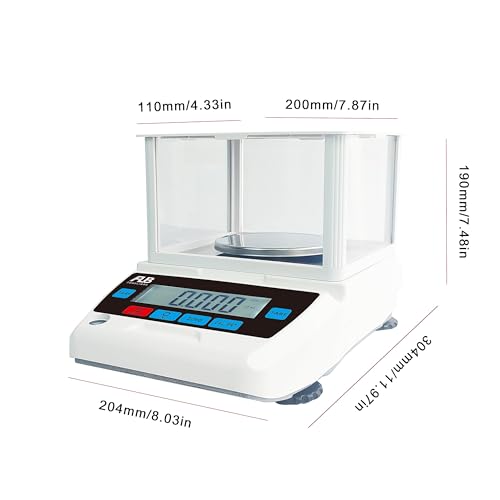 FLB Lab Analytical Balance 100g0.001g Digital Scale with Plastic Windshield - size: 100g0.001g