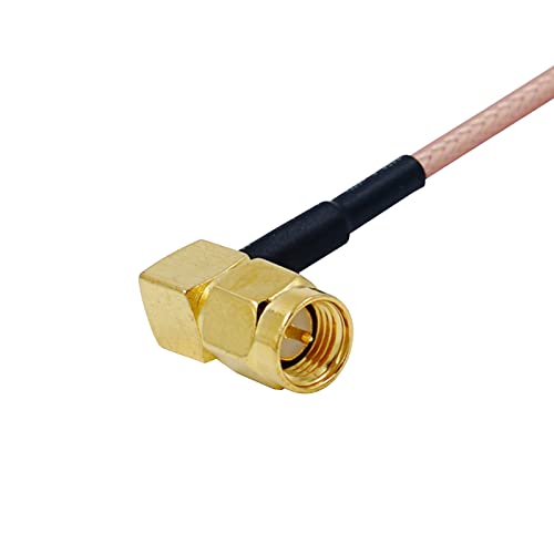 BNC Female Bulkhead to SMA Male Right Angle 90 Degree 2PCS 12" 50 ohm Low Loss RG316 Coaxial Cable Connector RF Antenna Extension Cable for Radio Wi-Fi Antenna Wireless LAN Devices Use - size: 30cm/12inch