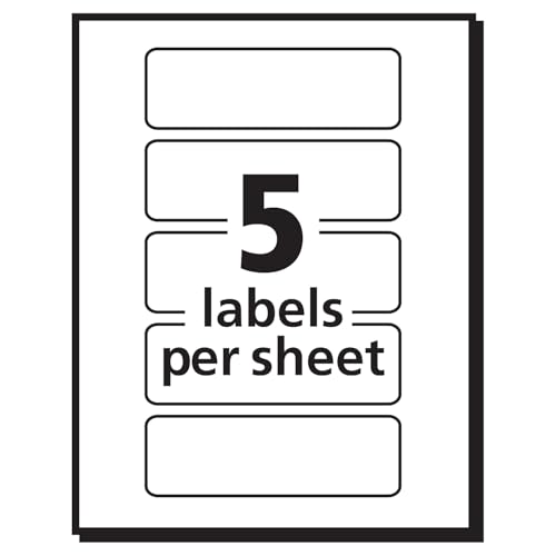Avery 05481 Removable Color Code Laser Labels, 1-Inch x 3-Inch, Neon Colors, 200/Pack