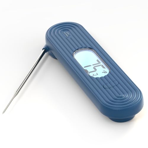 ONLY HUMAN HDP-01 Digital Instant Read Meat Thermometer, High Accuracy Food Cooking Thermometer with Ultra Bright Backlight Display (Midnight Blue) - color: Midnight Blue