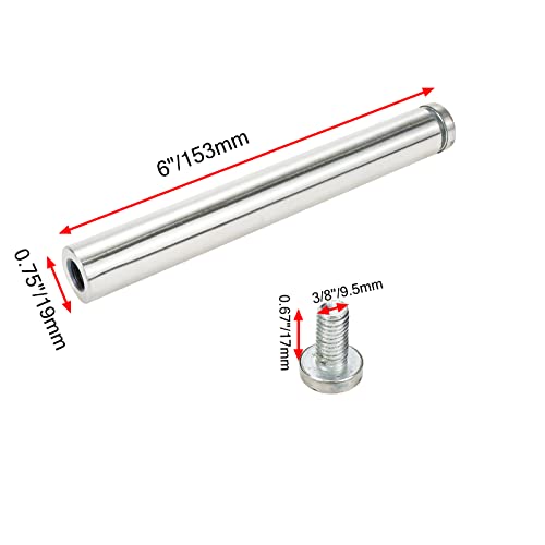Sign Standoff Screws 0.75" Dia 6" Length,3/8" Thread-4pcs - size: 0.75" Dia x 6" Length 4pcs