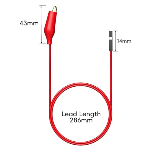 Goupchn Alligator Clips to Breadboard Female Jumper Wires - size: Breadboard Female to Alligator Clips