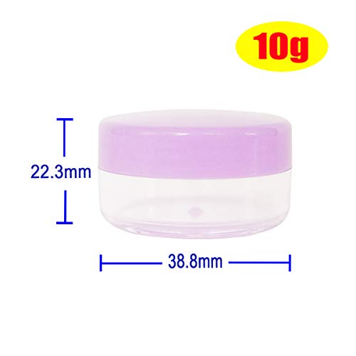 30pcs 10ml Travel Sample Jars, Purple Small Cosmetic Container - color: 30x 10ml Purple