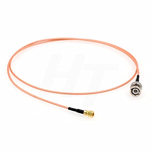 HangTon BNC Male SMC Female Jumper RF Coax RG316 Adapter Cable Gold Plated Low Loss 50Ohm (3.3ft / 1meter) - size: 3.3ft / 1meter