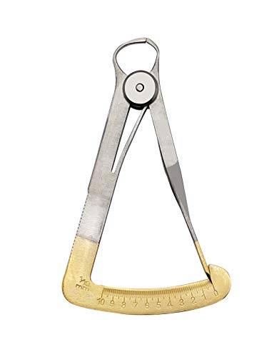ARTMAN INSTRUMENTS Dental Wax Caliper – Precision Measuring Tool for Wax, Rubber, Metal & Leather Sheets (0-10mm) – Spring Action, Dual-Sided Engraved Scale, Stainless Steel, Autoclavable