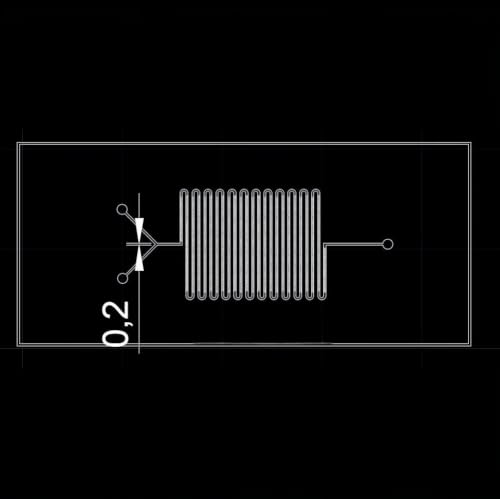 LabCore Materials Staggered Herringbone Micromixer Chip, PDMS/Glass, Chaotic-Advection Mixing, Plasma-Bonded, for Nanoparticle & LNP Synthesis Research, with Tubing Kit, 45x20mm (RUO)