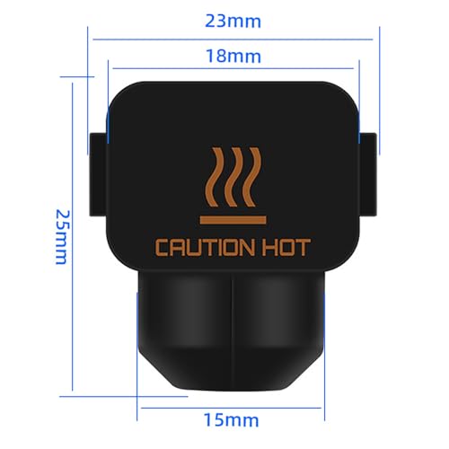 6 PCS Silicone Socks for A1/A1 Mini, Silicone Socks Cover for 3D Printer, High Temperature and Durable Black Silicone Cover, Hotend Heater Silicone Socks of 3D Printer Parts & Accessories