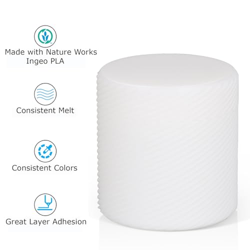 Inland PLA Basics Filament 1.75mm, 1kg Spool – Dimensional Accuracy ±0.02mm, Neatly Wound, Fits Most FDM 3D Printers (Black, White, Gray, Bone White, 4 Pack) - color: 4kg Black, White, Gray, Bone White