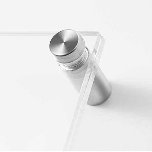 Standoff Screws for Wall Mount Acrylic Picture Frame Hardware 1/2" x 1" Aluminum Silver Finish Nails for Acrylic Glass Sign Holder 20 Pcs - size: Pack of 20