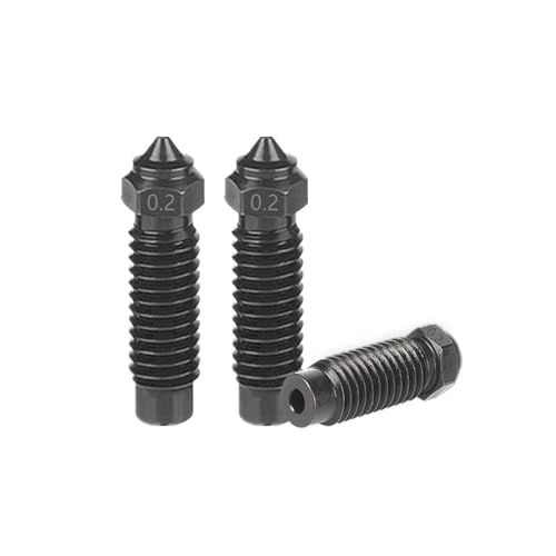 3 Pcs Hardened Steel Nozzles for Neptune 4 Plus/Max hotend Extruder,High Temperature Wear Resistance nozzles for Neptune 4 Plus/Max 3D Printer Accessories(0.2mm) - size: 0.2mm