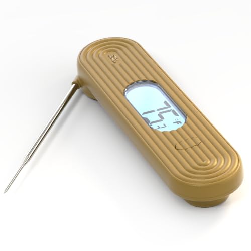ONLY HUMAN HDP-01 Digital Instant Read Meat Thermometer, High Accuracy Food Cooking Thermometer with Ultra Bright Backlight Display (Olive Green) - color: Olive Green
