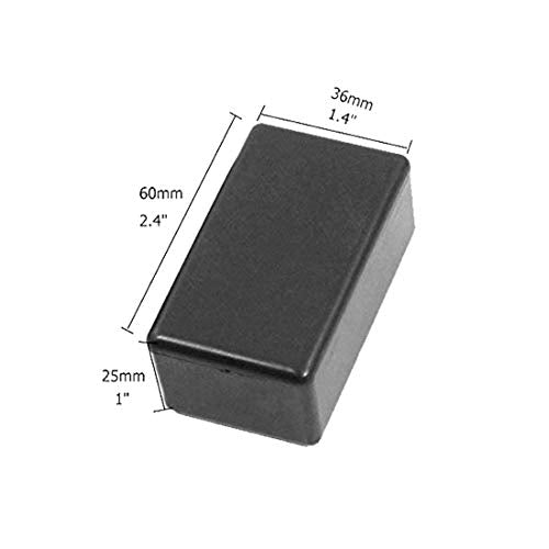 60x36x25mm Waterproof Electric Project Case Junction Box with Cover Black Plastic, 6-Pack - size: 60 x 36 x 25mm(6PCS)