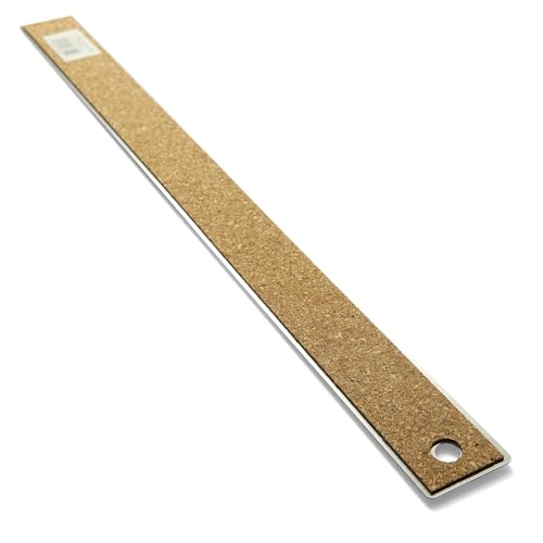 Officemate 15-Inch Flexible Stainless Steel Ruler, Metal Straight Edge Ruler with Cork Backing, 1/16 Inch and Metric Scale Markings, Tool for School, Office, Drafting, Crafts and Precision Cuts