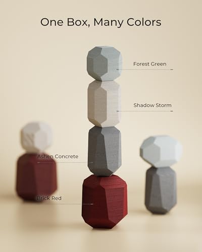 SUNLU Marble PLA Filament 1.75mm, 250g Spool, 4 Rolls Bundle - color: C-marblepla-4x250g-ashenconcrete+shadowstorm+forestgreen+brickred