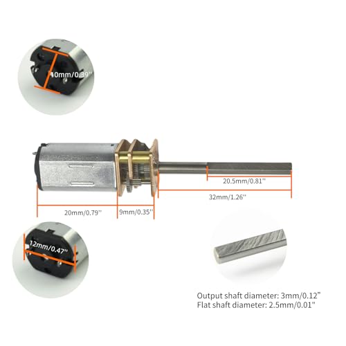 CHANCS Micro Reduction Motor Geared Motor N20 DC 5V 30RPM Speed Reduction Mini Motor DC Gear Motor for Robot Model 3PCS - size: 5V 30RPM with Wire, style: 3PCS
