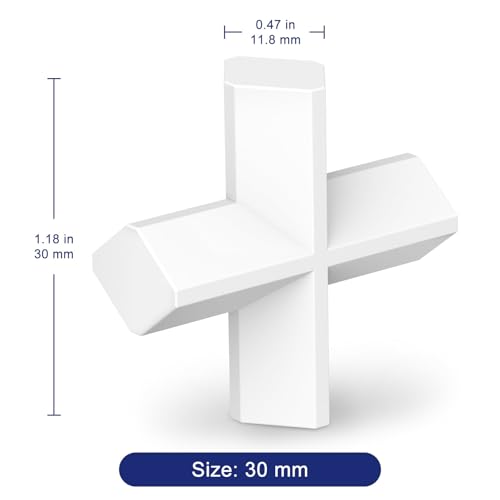 Labasics 3-Pack Cross Shape Magnetic Stir Bar Set, 30 mm PTFE-Coated White Stirring Bars for Laboratory Mixers - size: 30 mm